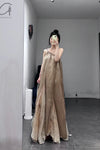 Mutedance 24 Spring/Summer One-shoulder Petal Dress Series MD-MD24SS19-K khaki PM139
